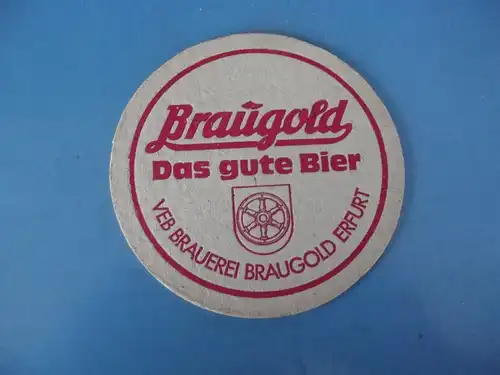 Bierdeckel DDR Brauerei Braugold Erfurt VEB Thüringen
