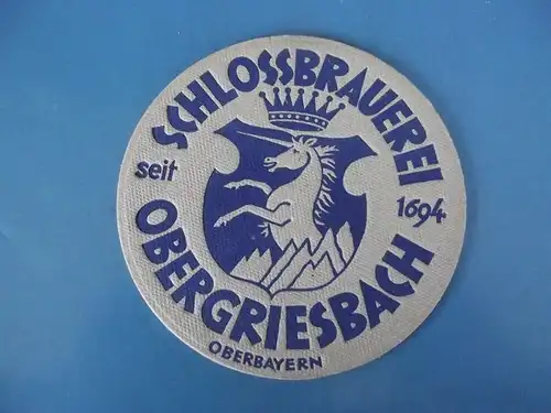 Bierdeckel Brauerei Schlossbrauerei Obergriesbach Oberbayern