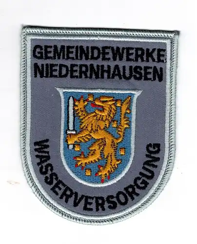 Behörden Aufnäher Patch Gemeinde Werke Niedernhausen Wasserversorgung