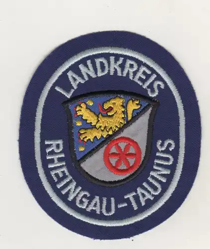 Feuerwehr Uniform Aufnäher Patches Landkreis Rheingau-Taunus / Weiss