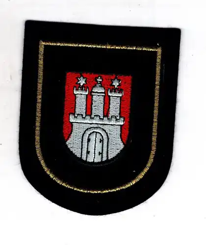 Uniform Aufnäher Patch Ärmelabzeichen Hamburg Wappen