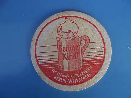 Bierdeckel Brauerei Berliner Kindl Berlin Weissensee