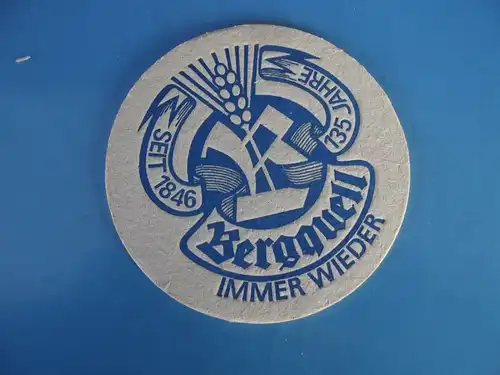 Bierdeckel Brauerei Bergquell Löbau / Blau