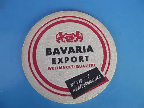 Bierdeckel Brauerei Bavaria Hamburg Export