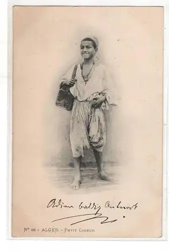 AK Algerien الجزائر  ; Algier Petit Cireur Kleiner Schuhputzer 1904