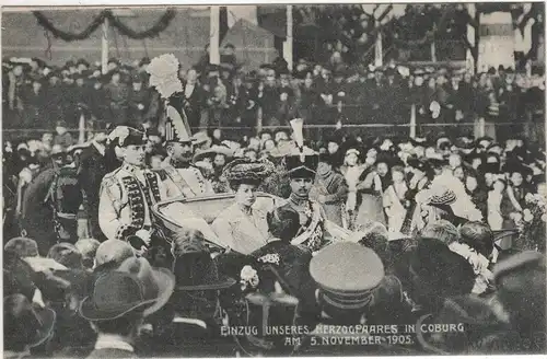 AK Bayern - Einzug des Herzog Paares in Coburg 1905 Coburg - Sachsen -Gotha