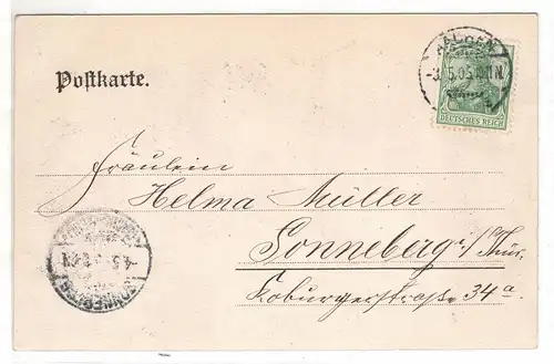 AK NRW ;  Aachen Bäume Äste Datum 1905 Rathaus, Dom, Elisenbrunnen Lithographie