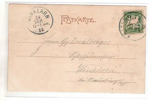 AK Oberpfalz ; Mariahilfberg 1903  mit Villen