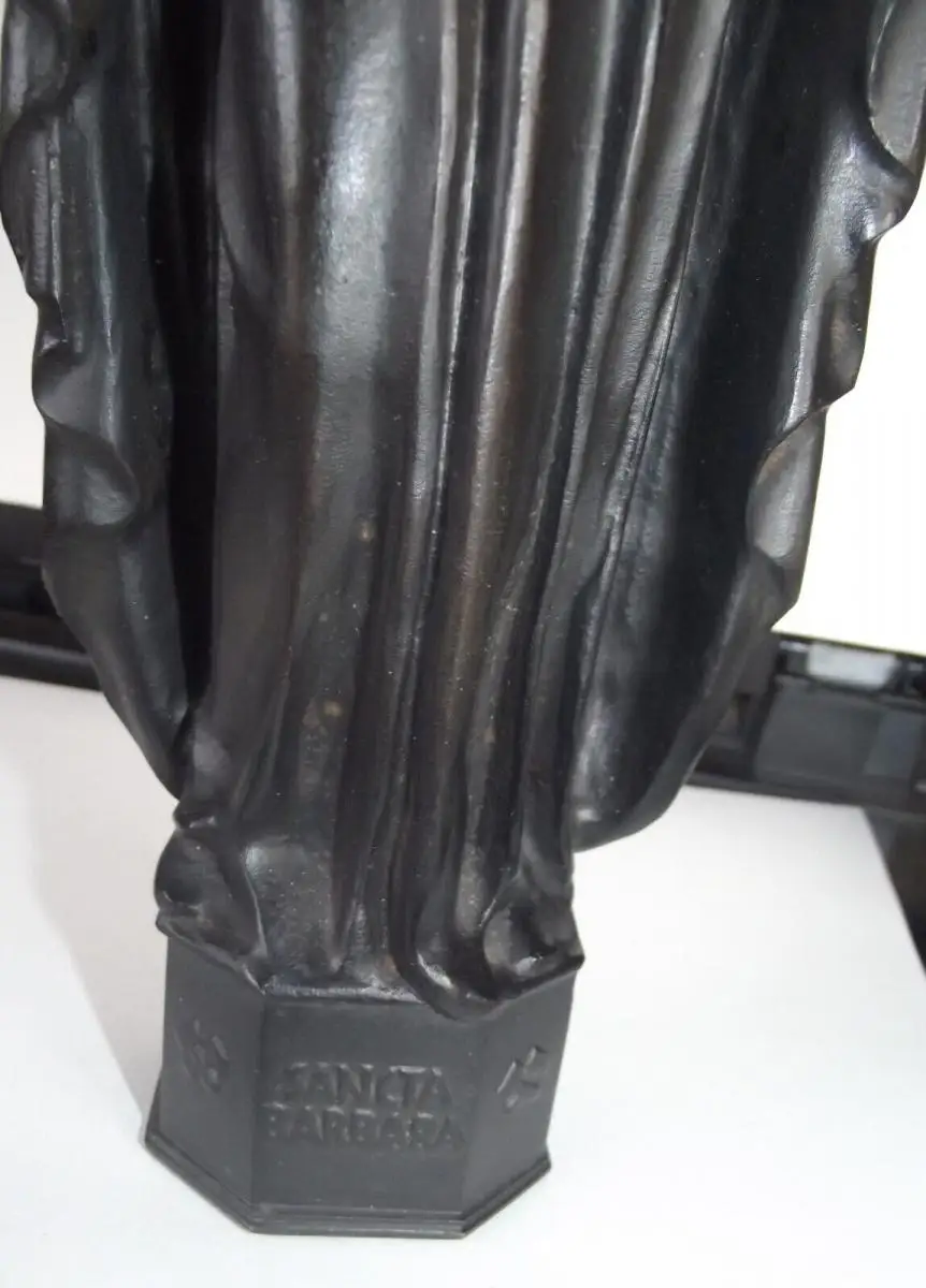 Heilige Barbara Heinrich Moshage Buderus Gusseisen große Statue 28 cm / 2705 Gr. 1
