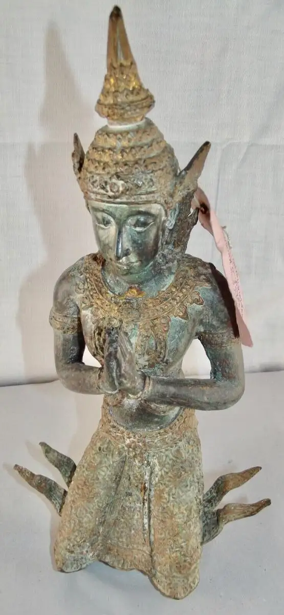 Tempelwächter Thailand Teppanom Bronze Figur Schutz Skulptur 29 cm / 2618 Gramm 0