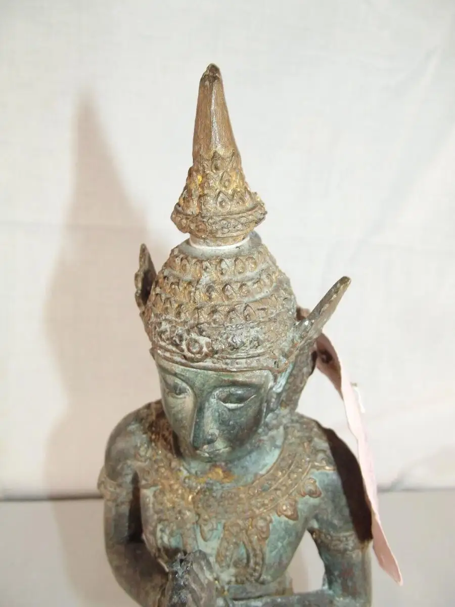 Tempelwächter Thailand Teppanom Bronze Figur Schutz Skulptur 29 cm / 2618 Gramm 1