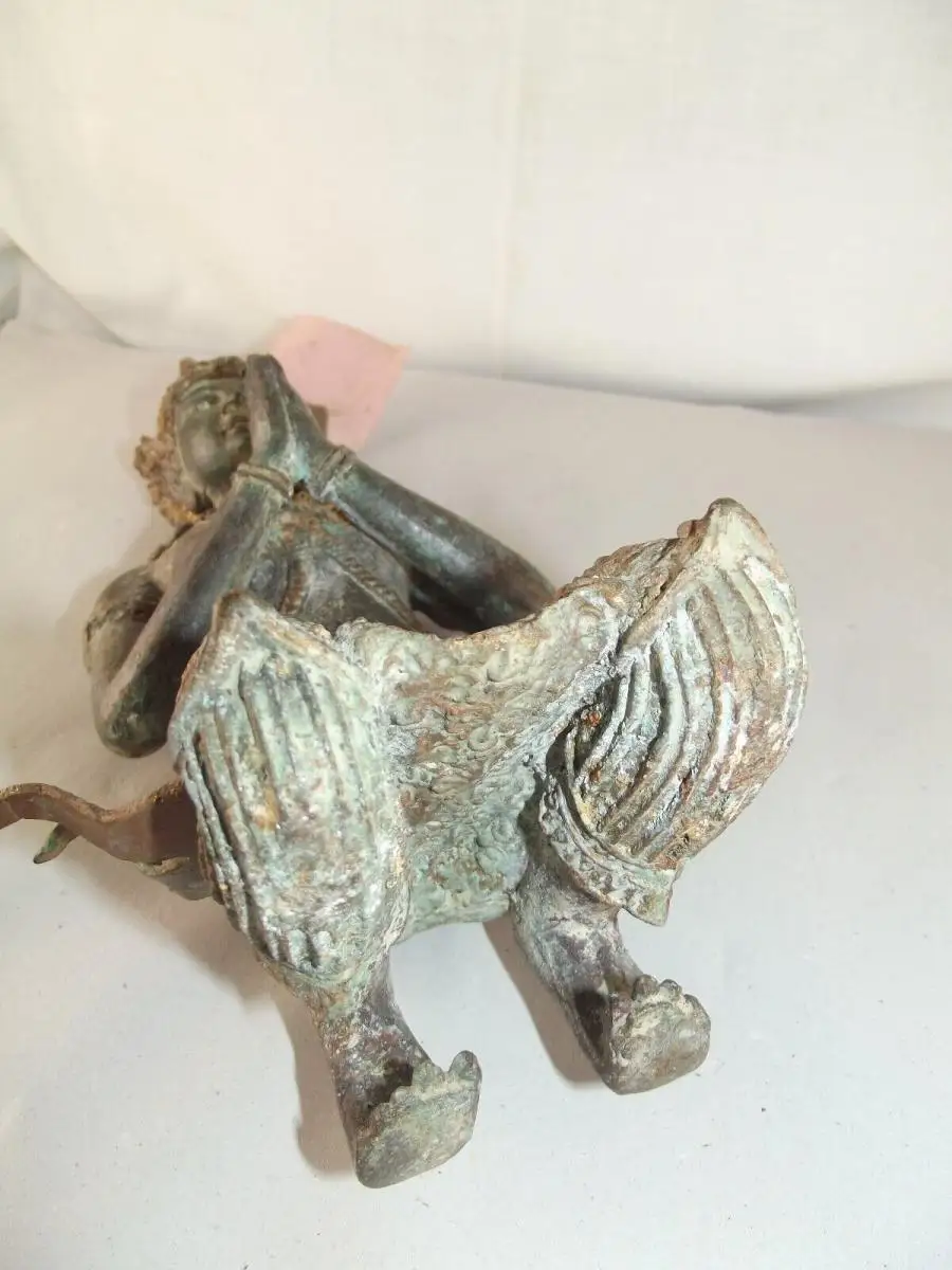 Tempelwächter Thailand Teppanom Bronze Figur Schutz Skulptur 29 cm / 2618 Gramm 2