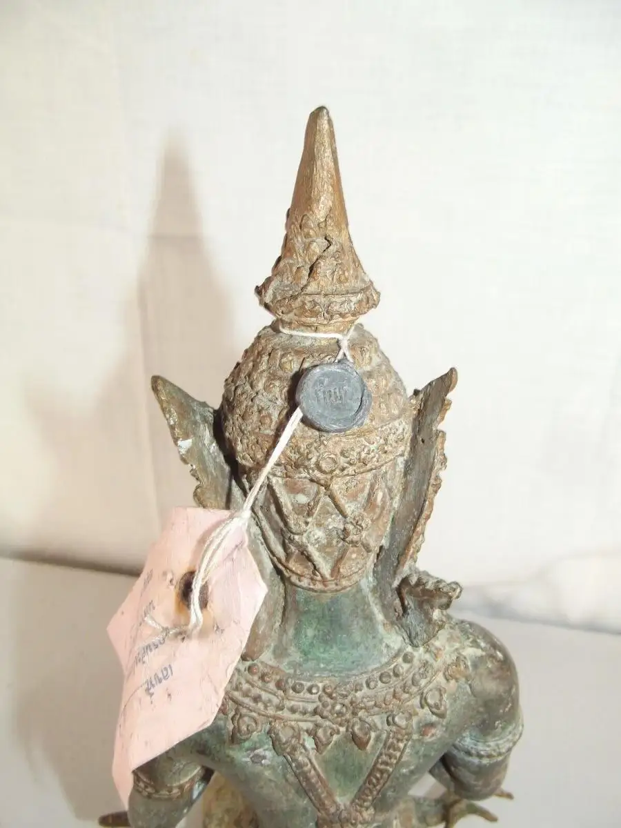 Tempelwächter Thailand Teppanom Bronze Figur Schutz Skulptur 29 cm / 2618 Gramm 4