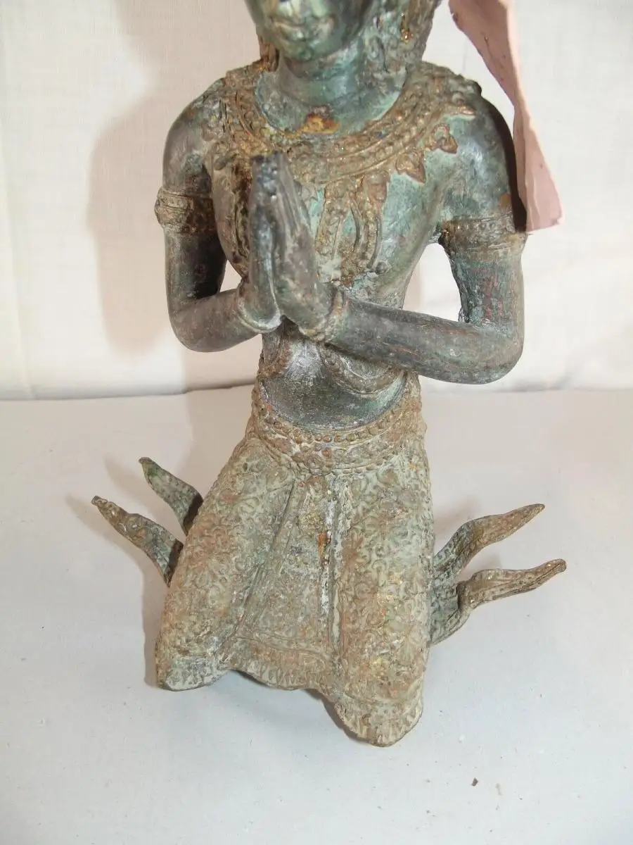 Tempelwächter Thailand Teppanom Bronze Figur Schutz Skulptur 29 cm / 2618 Gramm 6