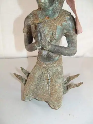 Tempelwächter Thailand Teppanom Bronze Figur Schutz Skulptur 29 cm / 2618 Gramm