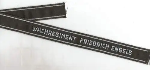 1 x DDR NVA Ärmelband " NVA Wachregiment Friedrich Engels " ungetragen gestickt