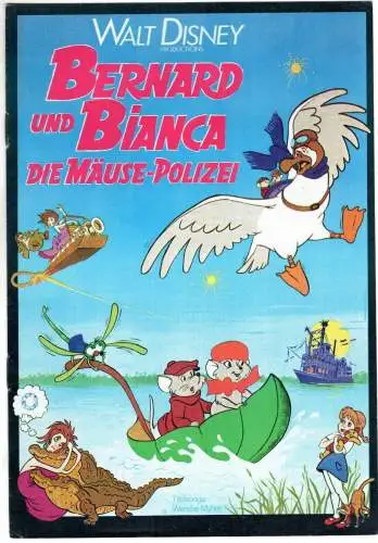 Film Program ; NFK Nr. 224 Bernhard und Bianca Die Mäusepolizei Walt Disney 1977