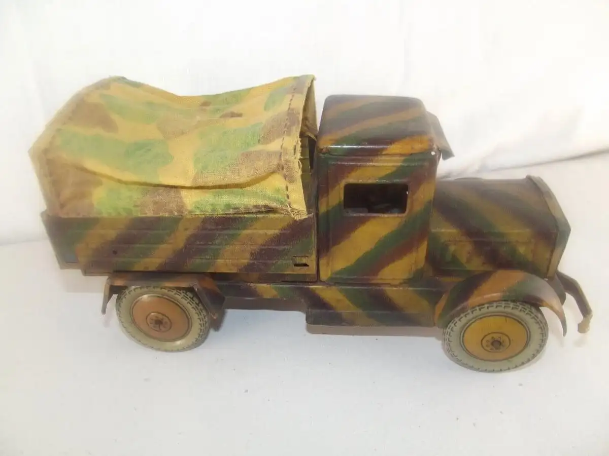 Wehrmacht Manschaftswagen LKW mit Plane passend für Lineol Elastolin Militär