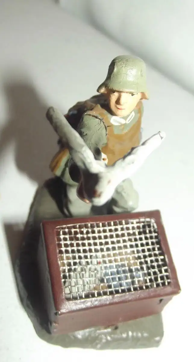 Lineol Germany Soldat mit Brieftaube Nachrichtendienst WK2