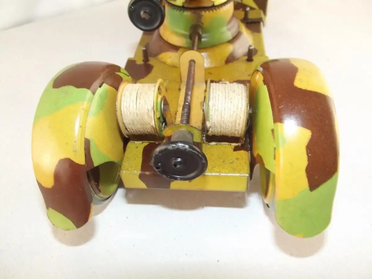 Wehrmacht Blech Anhänger Flak Kanone passend für Lineol Elastolin Militär Selten 4