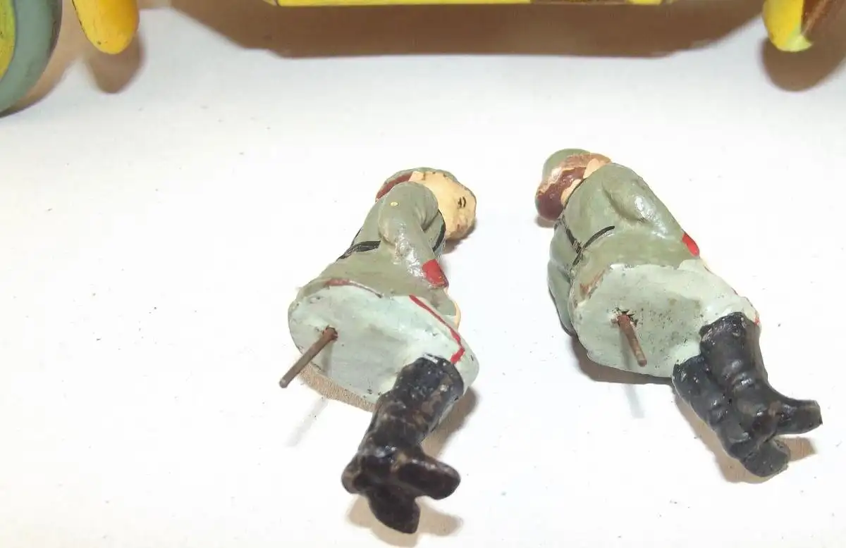 Wehrmacht Blech Anhänger Flak Kanone passend für Lineol Elastolin Militär Selten 9