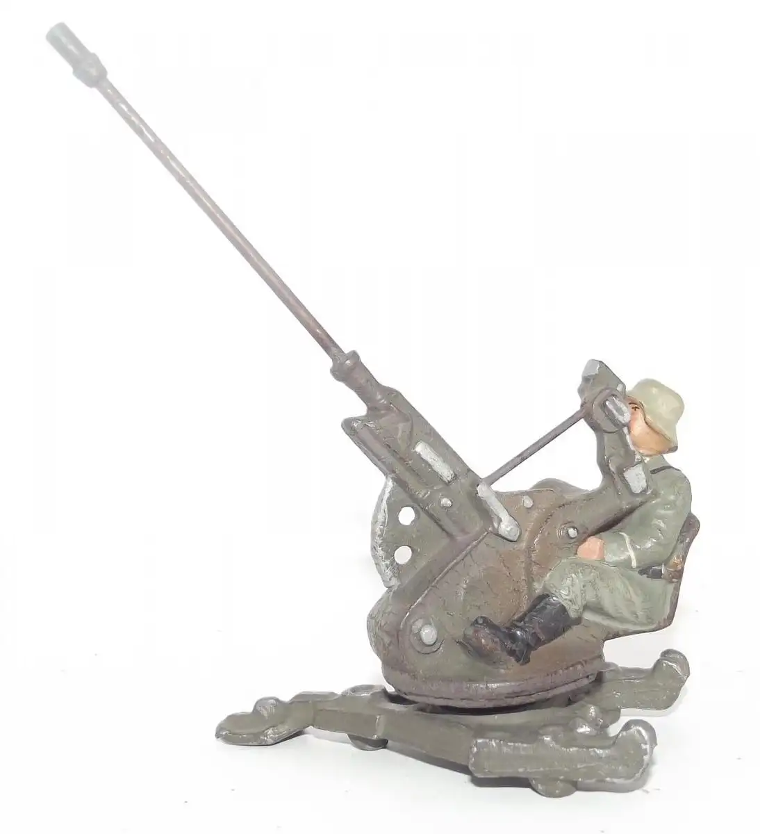 Lineol Germany : Massesoldat zu 7.5cm Flak Soldat mit drehbarer 2cm-Flak 2