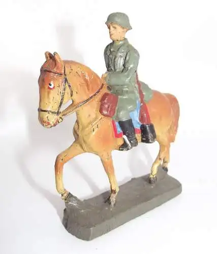 DURO Austria Soldat auf Pferd reitet mit Karabiner Militär WK2 Masse Spielzeug