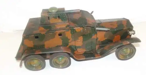 Großes Panzerauto SdKfz.3 Karl Bub Nürnberg, für Lineol u. Elastolin 36 x 13 cm