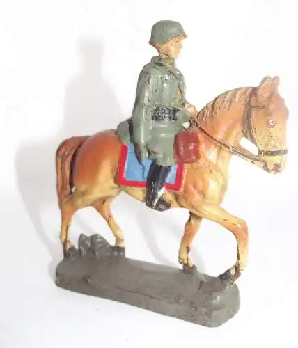 DURO Austria Soldat auf Pferd reitet mit Karabiner Militär WK2 Masse Spielzeug