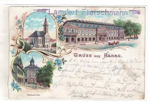 AK Hessen ; Hanau Lithographie