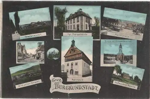 AK Bayern - Burgkunstadt - Kgl. Postamt - Marktplatz - Rathaus - Teilansicht