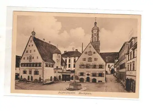 AK Baden-Württemberg ; Bopfingen Marktplatz - Amthaus - Brunnen - Kirche
