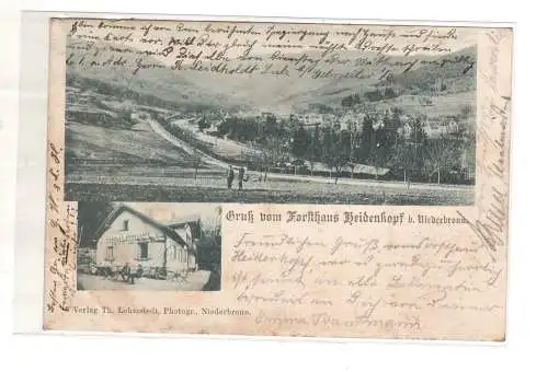 AK Niederbronn-les-Bains Elsass-Lothringen Forsthaus Heidenkopf Frankreich