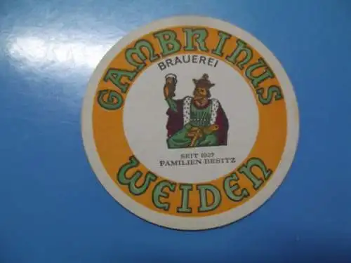 Bierdeckel Brauerei Gambrinus Weiden in der Oberpfalz