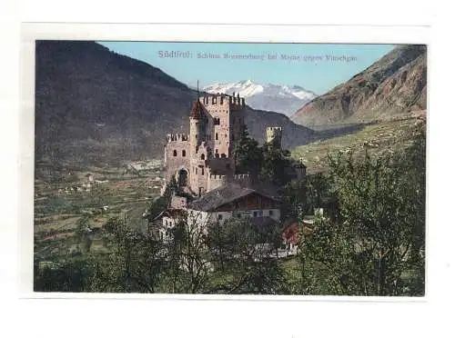 AK Italien Merano Meran Schloss Brunnenburg gegen Vinschgau Südtirol