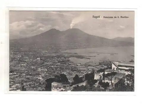 AK Italien Neapel Vesuv Napoli Panorama da S. Martino