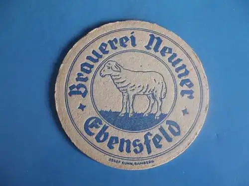 Bierdeckel - Brauerei Neuner Ebensfeld Kreis Lichtenfels