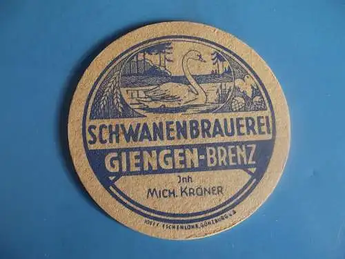 Bierdeckel - Brauerei Schwanenbrauerei Giengen - Brenz