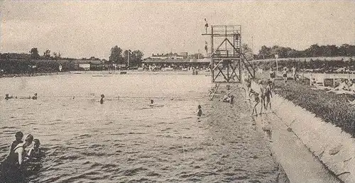 ALTE POSTKARTE STRANDBAD UND KAFFEEWIRTSCHAFT NÜNNINGSMÜHLE DUMTE BORGHORST STEINFURT SCHWIMMBAD BAD bath piscine AK cpa