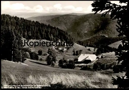 ÄLTERE POSTKARTE SCHONACH BLICK INS PARADIES SCHWARZWALD BLACK FOREST Ansichtskarte AK cpa postcard