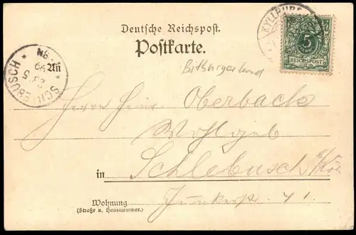 ALTE POSTKARTE GRUSS VOM SCHLOSS MALBERG BEI KYLLBURG 1899 EIFEL Bitburger Land chateau castle Ansichtskarte postcard