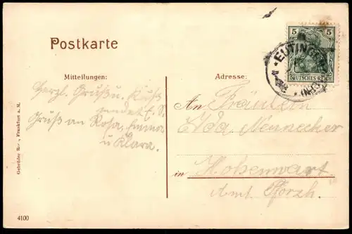 ALTE POSTKARTE GRUSS AUS KIESELBRONN GASTHAUS ZUR LINDE VON KARL THEILMANN HAUPTSTRASSE KIRCHE bei Pforzheim postcard