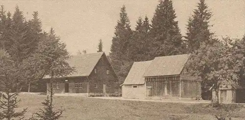 ALTE POSTKARTE FORSTHAUS KARCHES IM FICHTELGEBIRGE BEI BISCHOFSGRÜN forester's house maison forestière Ansichtskarte AK