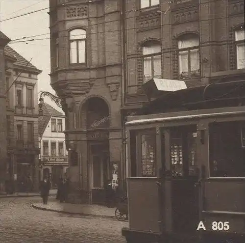 ALTE POSTKARTE MINDEN IN WESTFALEN RATHAUS MIT ANTENNE STRASSENBAHN Tram tramway Ansichtskarte postcard cpa AK