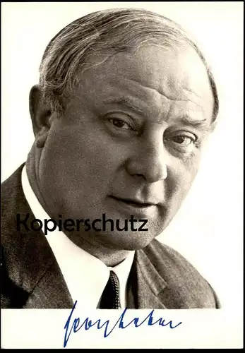 ÄLTERE POSTKARTE GEORG LEBER MITGLIED BUNDESTAG BONN SPD MINISTER FÜR VERKEHR Autograph Autogrammkarte Verkehrsminister