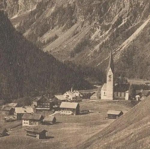ALTE POSTKARTE MITTELBERG MIT WIDDERSTEIN 1929 Kleinwalsertal Vorarlberg cpa postcard Ansichtskarte AK