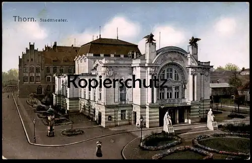 ALTE POSTKARTE THORN STADTTHEATER THEATER TORUN OSTPREUSSEN Ostpreußen Polska Poland Polen Ansichtskarte AK cpa postcard
