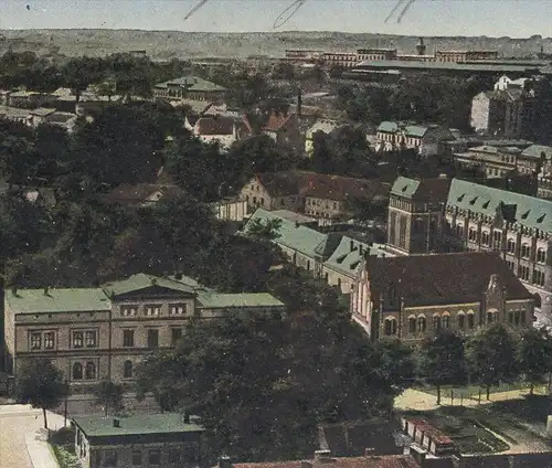 ALTE POSTKARTE FRANKFURT AN DER ODER PANORAMA BLICK AUF DIE STADT FELDPOST Bahnhofscommandantur Bahnhofskommandantur cpa