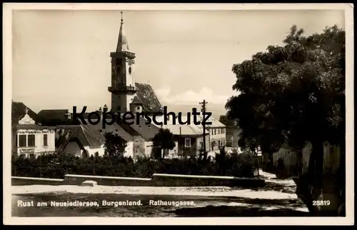 ALTE POSTKARTE BAD RUST BURGENLAND NEUSIEDLERSEE RATHAUSGASSE Ansichtskarte Austria Autriche AK cpa postcard