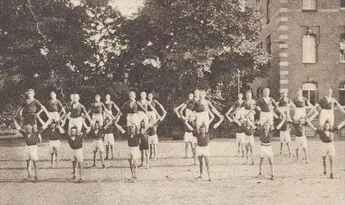 ALTE POSTKARTE GRUSS AUS MÜNSTER IN WESTFALEN POLIZEISCHULE Polizei police school academy école de police Ansichtskarte